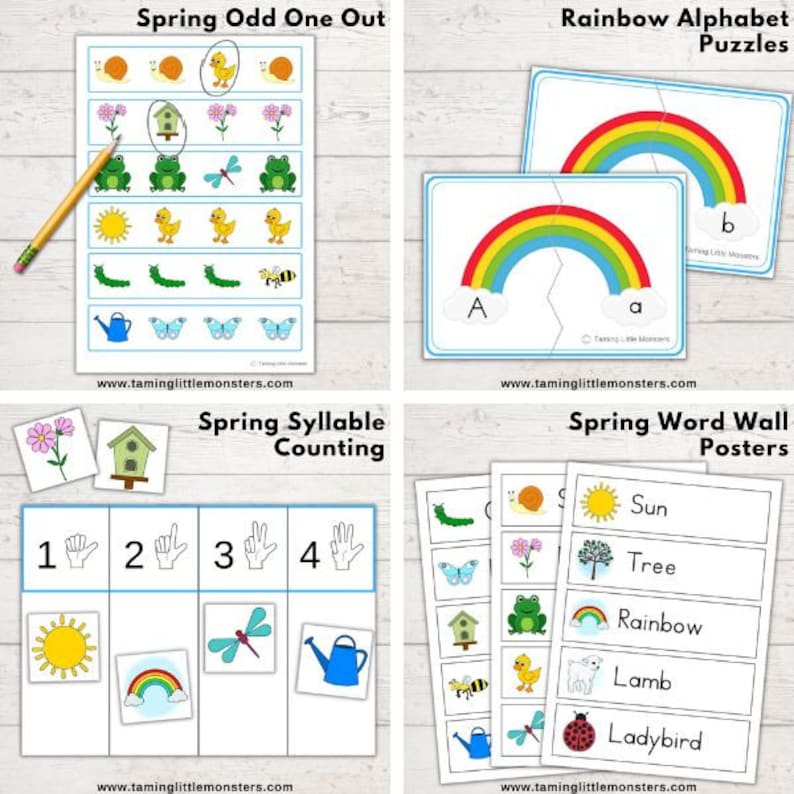 Spring Activity Pack, printable activities for preschool and kindergarten image 5