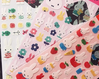 Miffy simpatici adesivi washi in carta giapponese kawaii, foglio adesivo con sigillo, selezione casuale di pezzi