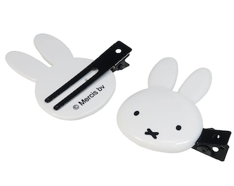 Miffy Die Cut Bangs Clip for Manmaru Ears Clip,Miffy hair clips, made in Japan, bangs clip,desk work clip, makeup hair clip,causal hair clip