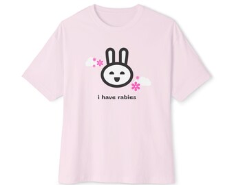 Pink Bunny Graphic Tee | Dark Humor Oversized Cotton Shirt