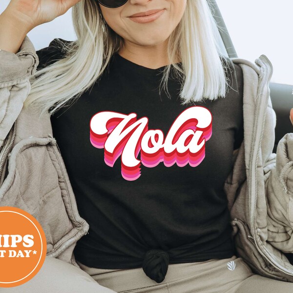 Nola T-Shirt - Nola Bachelorette Long Sleeve Shirt - New Orleans Gift - Nola Squad Tee - Nola State Shirt - 92157