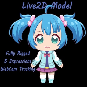 Chibi VTuber - WebCam Tracking - Fully Rigged Live2D Model