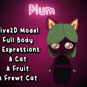 Frewt Cat - Plum - Fully Rigged Live2D Model