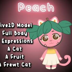 Frewt Cat - Peach - Fully Rigged Live2D Model