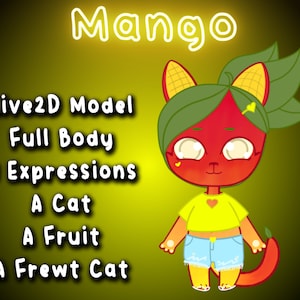 Frewt Cat - Mango - Fully Rigged Live2D Model