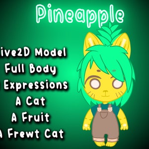 Frewt Cat - Pineapple - Fully Rigged Live2D Model