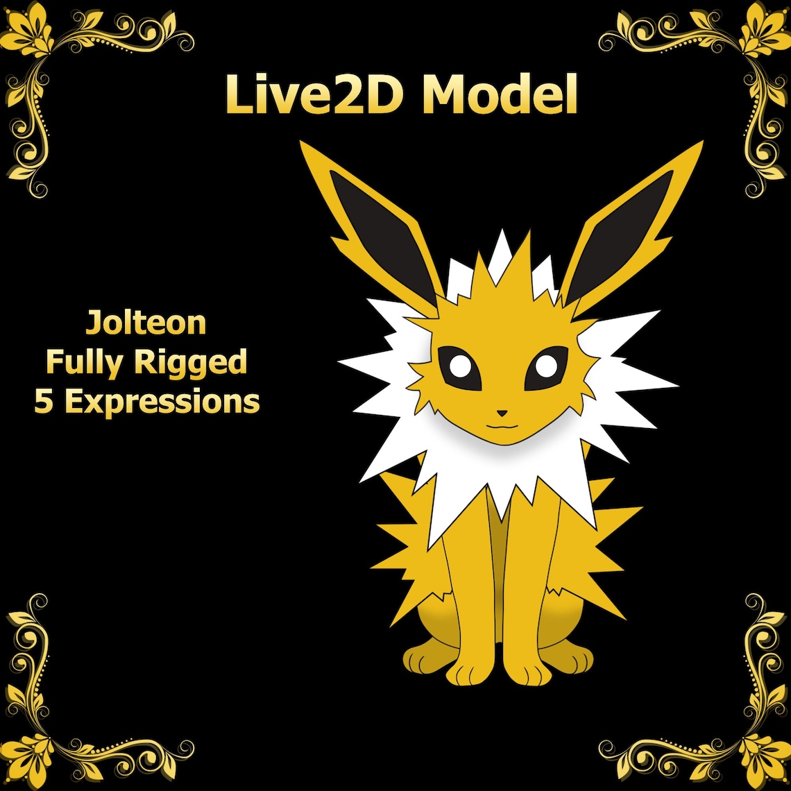 Jolteon Pokémon Fully Rigged Live2d Model Etsy