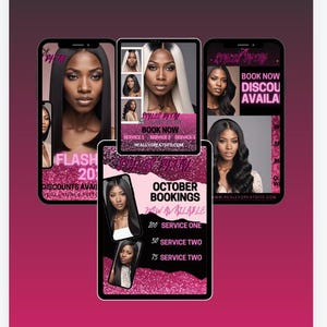 Hairstylist Instagram Post Templates Social Media Posts Templates for Hairstylists| Hair Wig Business Template | Hair Beauty Salon DOWNLOAD