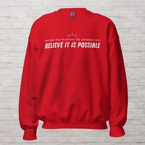 Unisex Crew Neck Sweatshirt-Gildan 18000 with positive, motivational Quotes about life. Various Colors & options, White printing. image 9