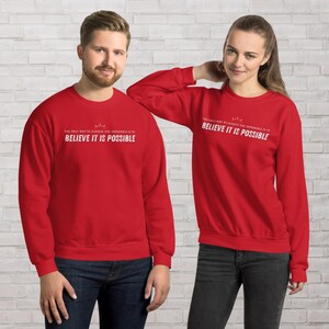 Unisex Crew Neck Sweatshirt-Gildan 18000 with positive, motivational Quotes about life. Various Colors & options, White printing. image 1