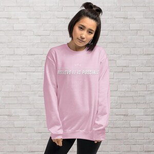 Unisex Crew Neck Sweatshirt-Gildan 18000 with positive, motivational Quotes about life. Various Colors & options, White printing. image 6