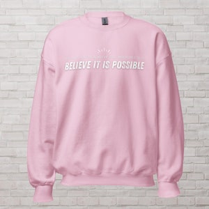 Unisex Crew Neck Sweatshirt-Gildan 18000 with positive, motivational Quotes about life. Various Colors & options, White printing. image 10