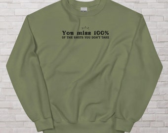 Unisex Crew Neck Sweatshirt-Gildan 18000 with positive, motivational Quotes about life. Various Colors & options, Black printing.