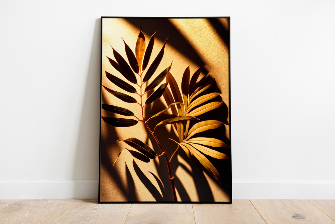 Palm Leaf 1 Digital Art Print, AI Generated, Wall Art, AI Art, Digital ...