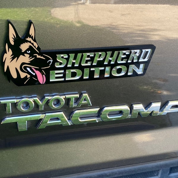 German Shepherd Car Badge, Profile Black