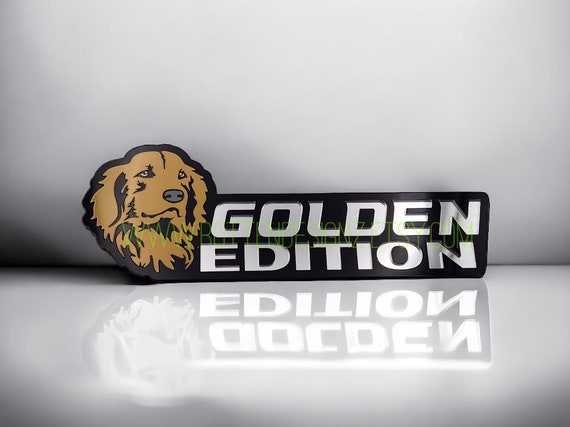 Golden Retriever Car Badge