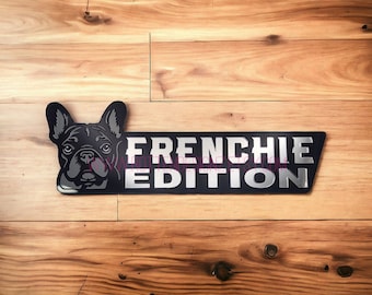 French Bulldog Car Badge: Acrylic Frenchie Edition Emblem
