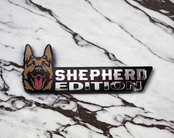 German Shepherd Car Badge, Portrait