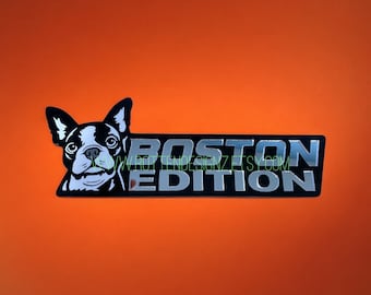Boston Terrier Boston Edition Car Truck Badge