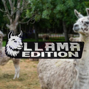 Llama Edition Car Truck Badge