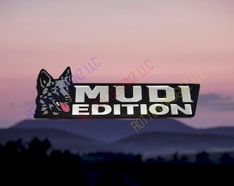 Mudi Car Truck Badge