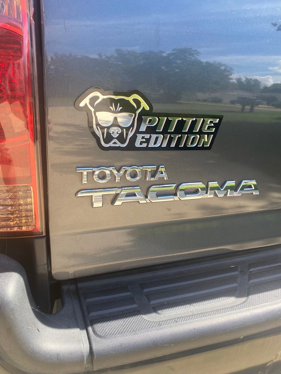 Pitbull Car Badge, Pittie Car Emblem, Fender Emblem, Bumper Sticker