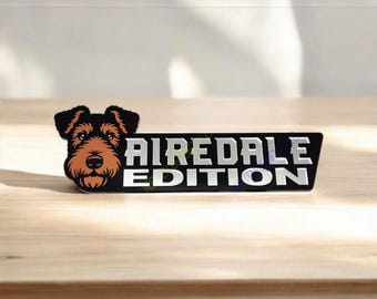 Insignia para coche y camión edición Airedale Terrier