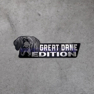 Great Dane Car Emblem, Laser Cut Acrylic Truck Badge