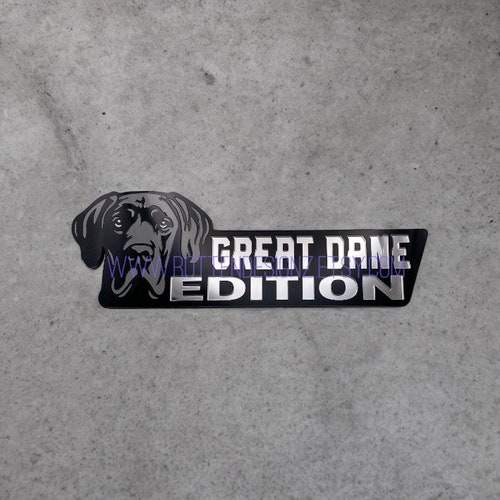 Emblème de voiture Great Dane, badge de camion en acrylique découpé au laser