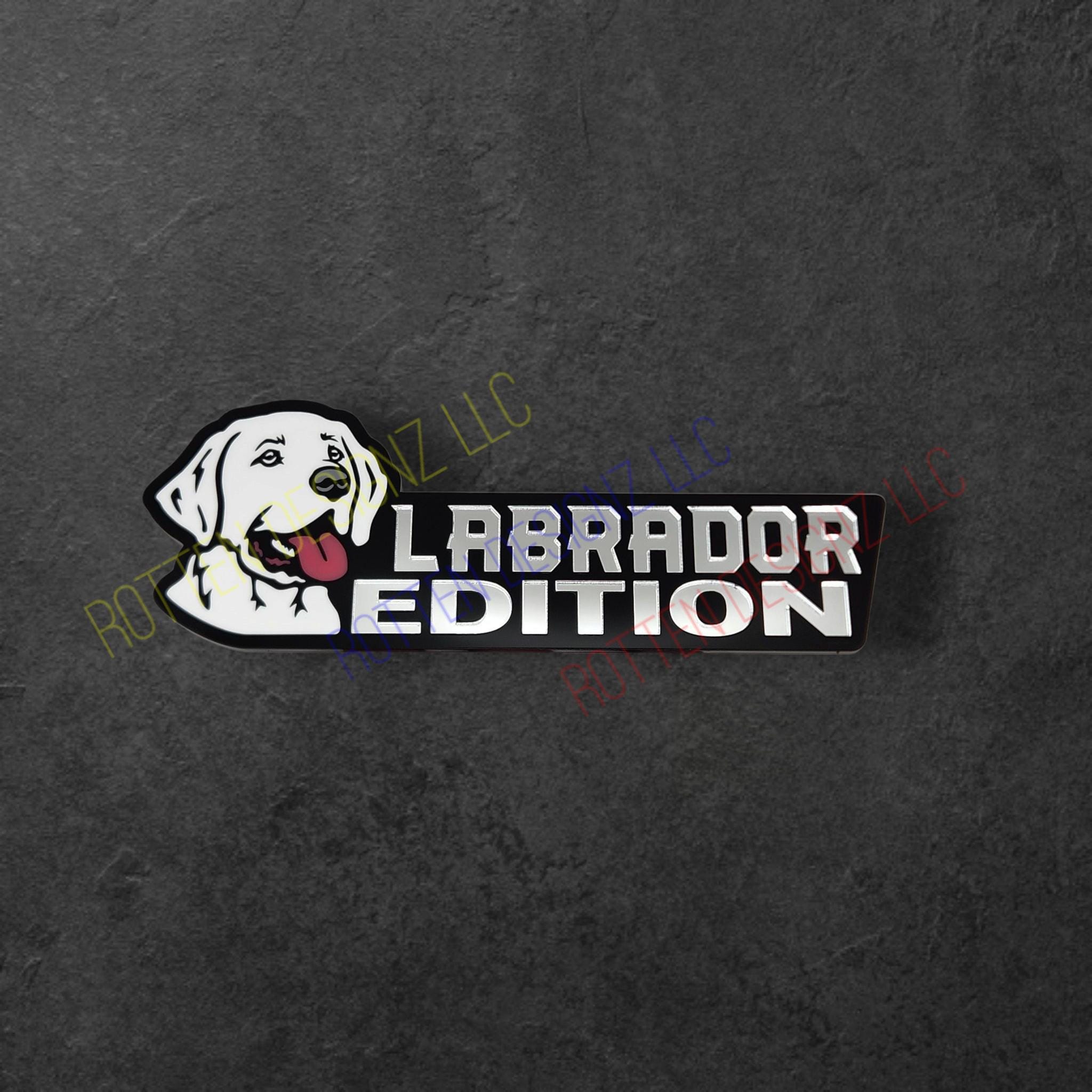 INDIGOS UG Adesivo Auto - Sticker - Auto - JDM - Die Cut - Golden Retriever Decal Car Window Laptop Sticker - Bianco - 88 mmx109 mm