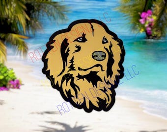 Golden Retriever Car Truck Emblem