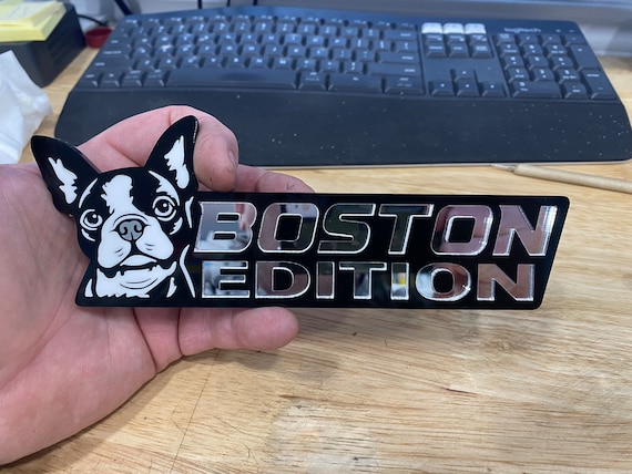 Boston Terrier Boston Edition Car Truck Badge Etsy