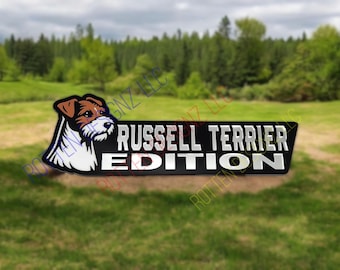 Russell Terrier Edition Car or Truck Badge
