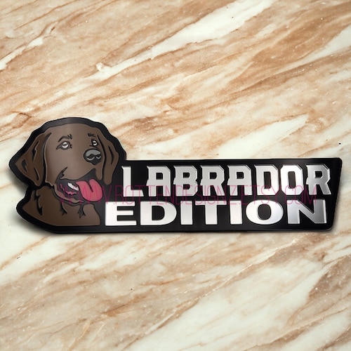 INDIGOS UG Adesivo Auto - Sticker - Auto - JDM - Die Cut - Lab Labrador Retriever Dog Bianco Decal Car Sticker - Argento - 111mm x88mm