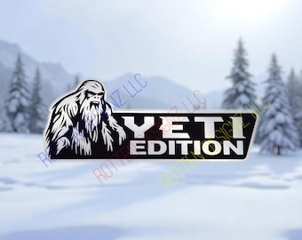 Laser Engraved 2-Toned Acrylic Yeti Edition Car Truck Badges
