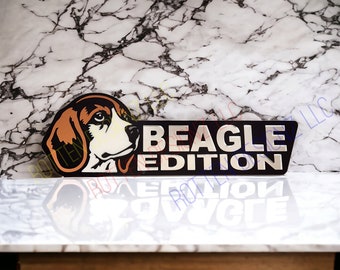 Beagle Car Truck Badge