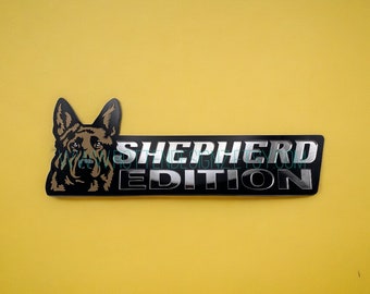 German Shepherd Car Badge Shadow, Truck Emblem