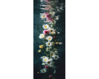 Yoga Mat  Fine Art   Flowers in the Water  Exercise Mat  Spring Stretch Mat