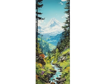 Yoga Mat  Alps Swiss Mountain Art | Non-Slip, Comfortable & Durable | Suede Top | Perfect Gift for Yoga Lovers | Fitness Accessory