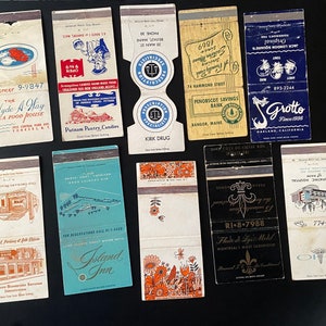 Ten matchbook covers collectables
