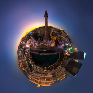 Impresión fotográfica esférica exclusiva de la Franja de Las Vegas: arte mural atrevido e inusual