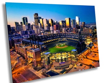 Coors Field at Sunrise with the Denver Skyline, Wall art, Canvas print, Metal print, Acryllic Print