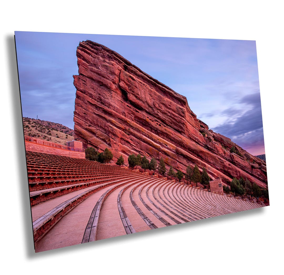 Red Rocks Amphitheater Sunrise Print: Colorado Landmark Art - Etsy