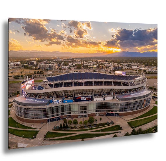 Denver Broncos Stadium Art Print (Sunset Photography, Multiple Sizes)