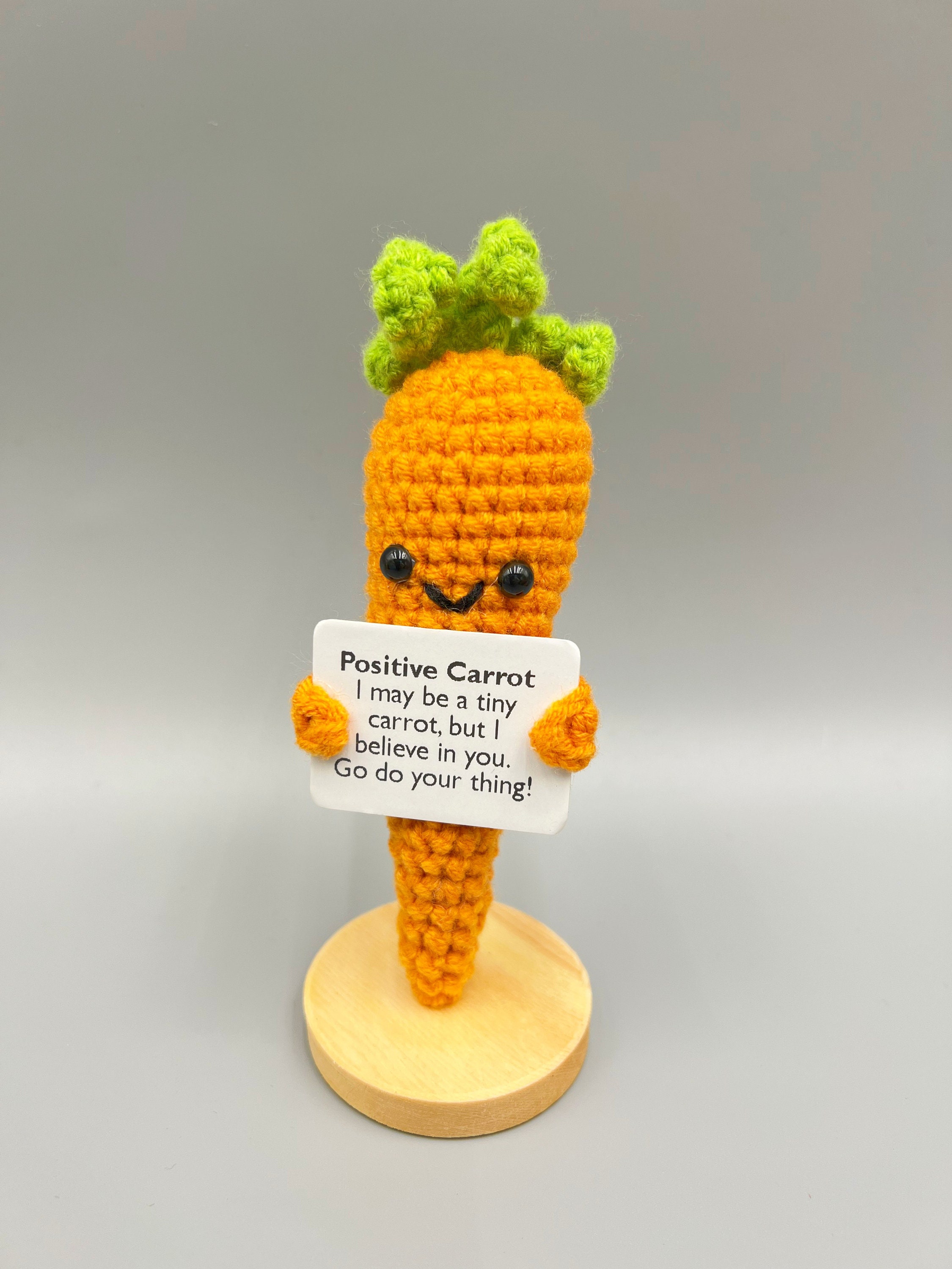 Handmade Crochet Caring Carrot Knitted Yarn Positive 