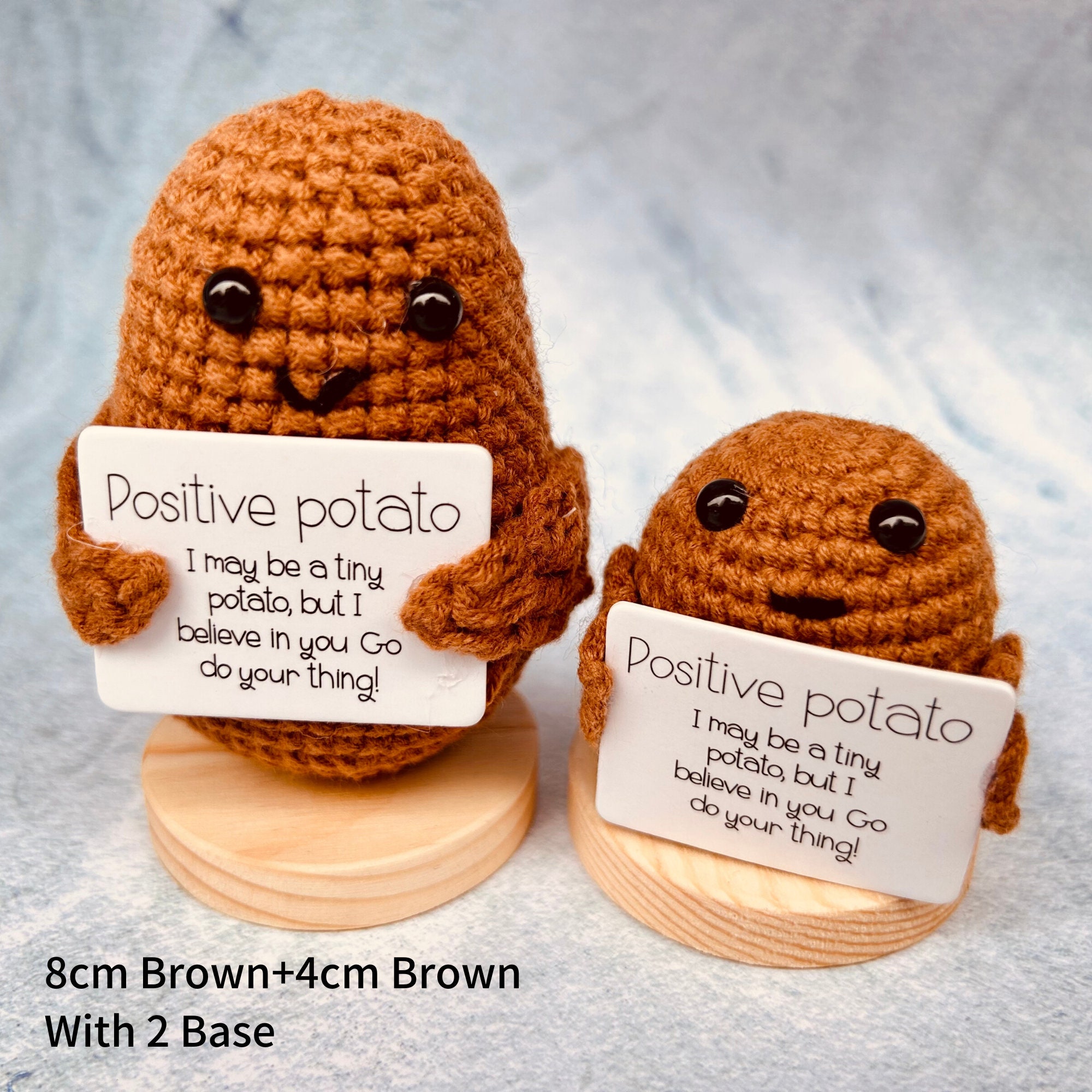 Crochet Positive Potato, Crocheted Potato, Birthday Gift,handmade Cute Crochet  Potato 