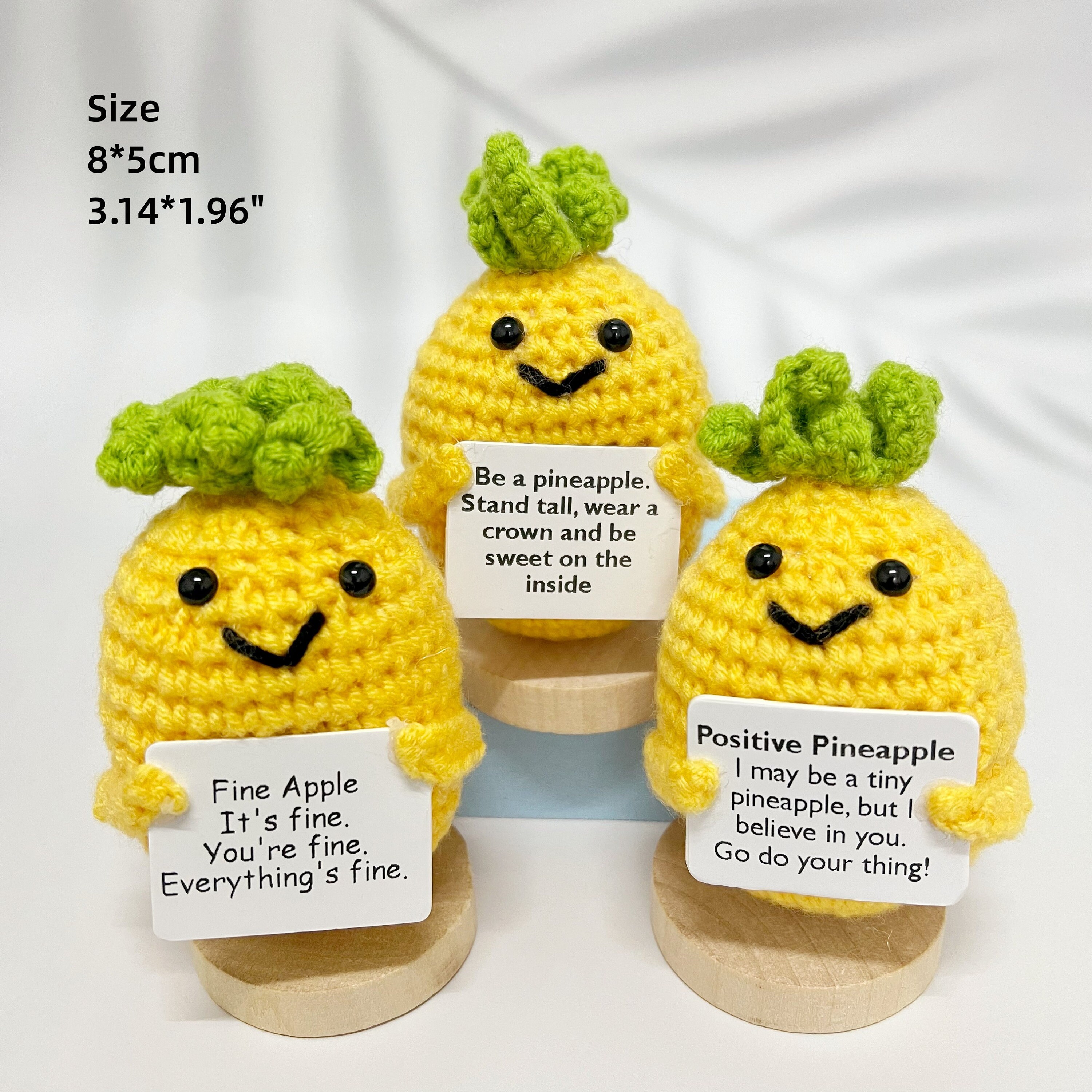 Fine-apple the Pineapple Novelty Gift, Motivational, Affirmation, Pick Me  Up, Youre Fine, Everythings Ok, Brighten Your Day, Handmade UK -   Finland