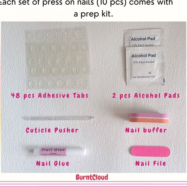 Press on Nails Tools| Nail Care Products | Extra Strong Adhesive Tabs | Glue Tabs | Nail Sticker s | Nail File | Cuticle Pusher |Nail Buffer