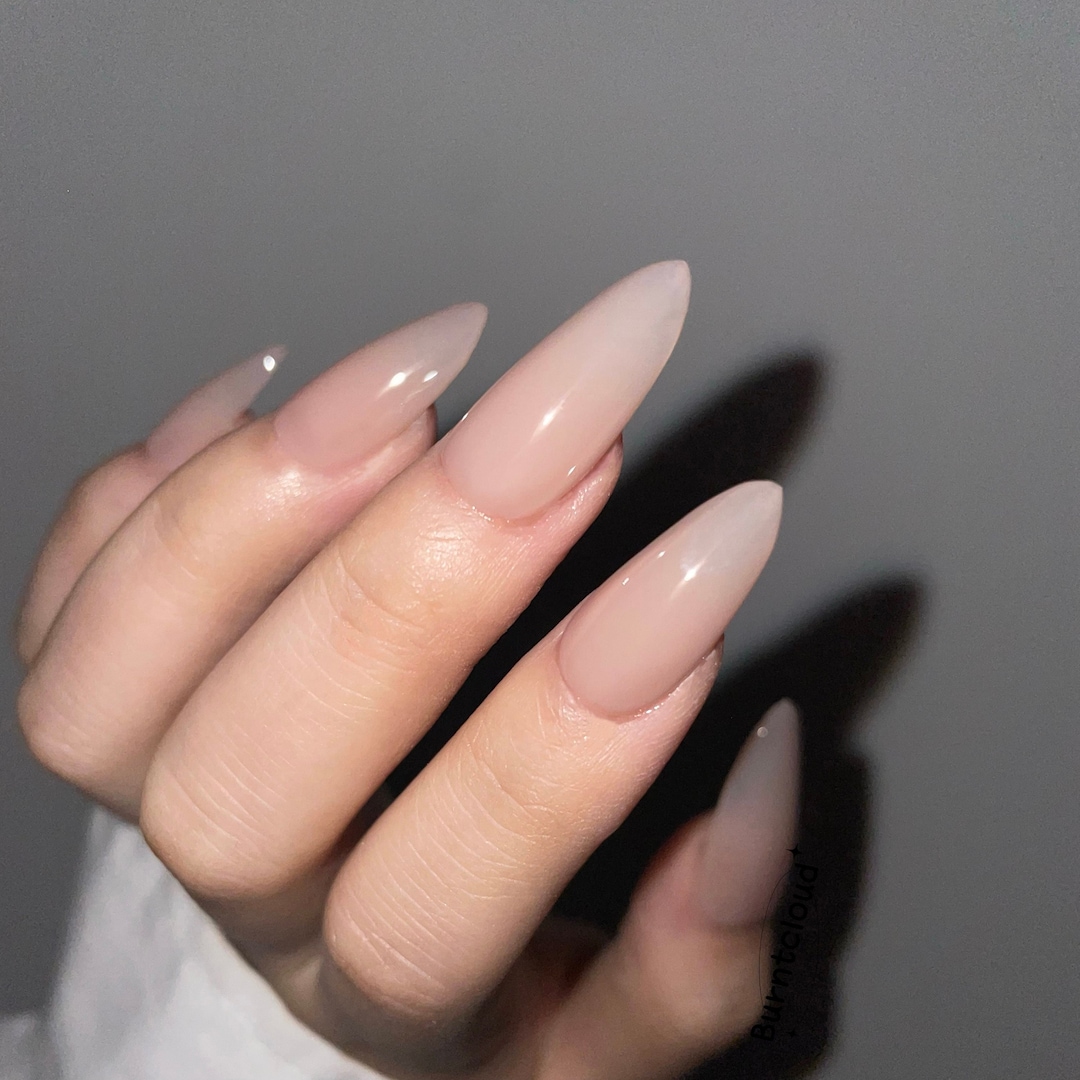 120 the Perfect Nude Classic Nude Press on Nails Custom Hand-painted