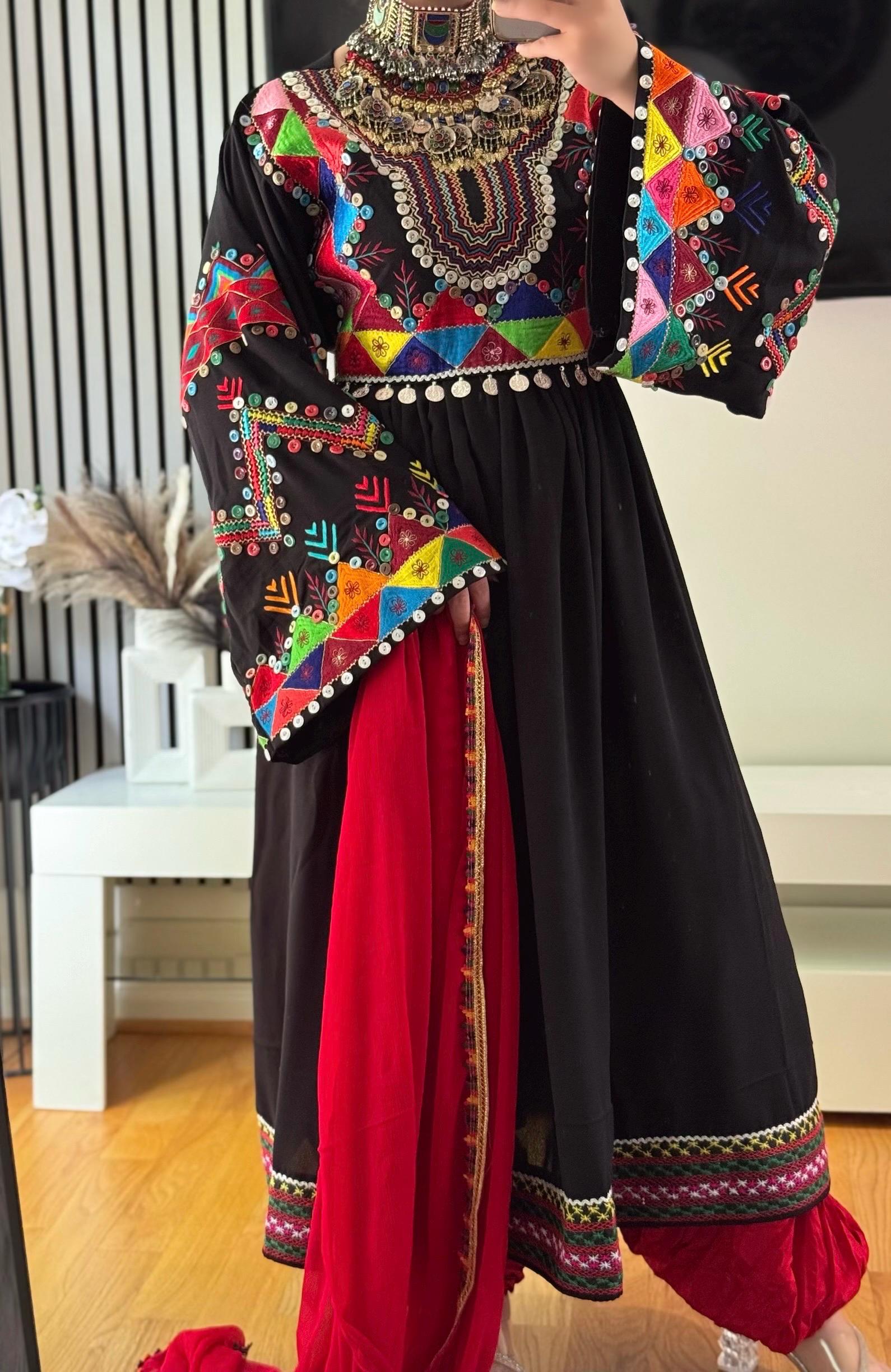 afghan dress black Afghan Black Dress
